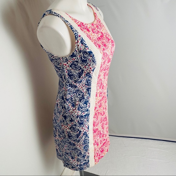 Lilly Pulitzer Delia shift in multicolor blue pink white Indigo Star Crush - Picture 2 of 11